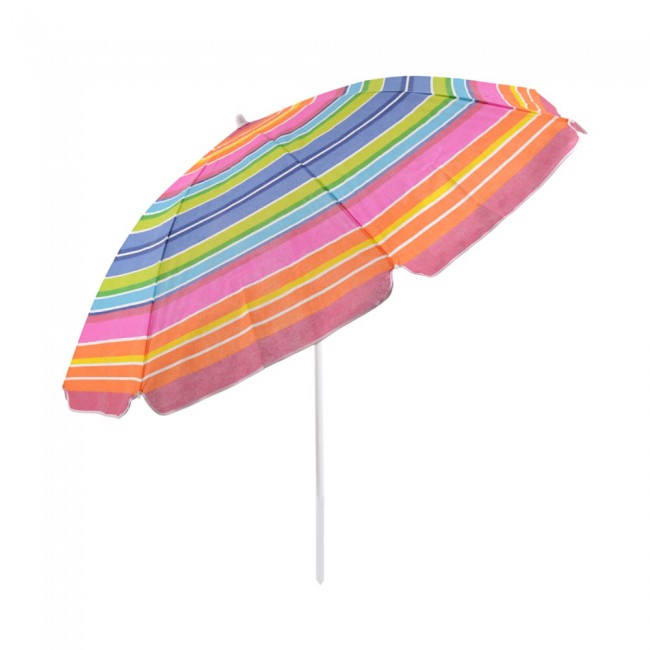 Ομπρέλα θαλάσσης από μέταλλο/ύφασμα 180x180x200