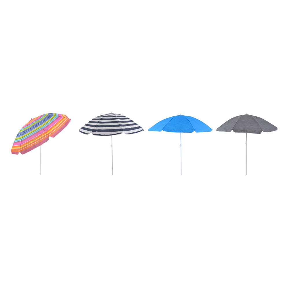 Ομπρέλα θαλάσσης από μέταλλο/ύφασμα 180x180x200