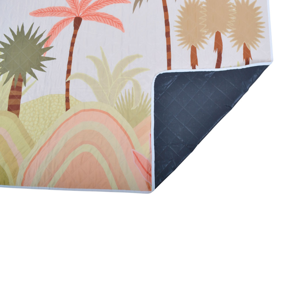 Πετσέτα ψάθα από ύφασμα πολύχρωμη με αδιάβροχη βάση 130x70