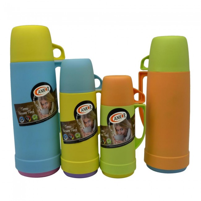 Θερμός πλαστικό 250ml πολύχρωμο 9x6.5x21.5