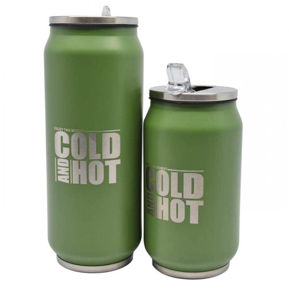 Θερμός ποτήρι "COLD AND HOT" από Inox σε λαδί χρώμα 330ml
