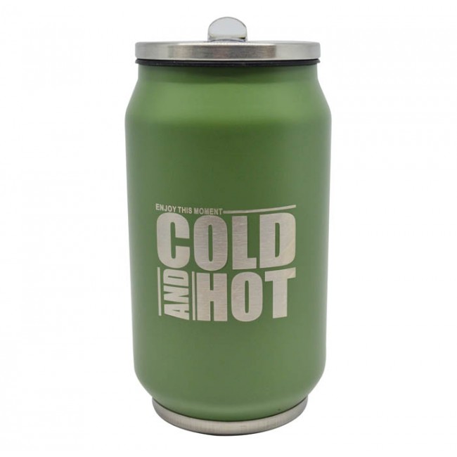Θερμός ποτήρι "COLD AND HOT" από Inox σε λαδί χρώμα 330ml