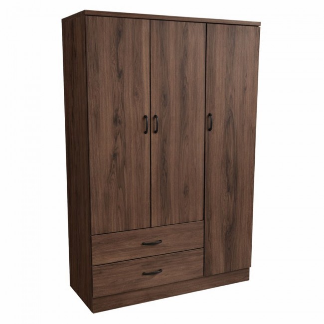 Ντουλάπα τρίφυλλη σε καρυδί χρώμα 120x52x190