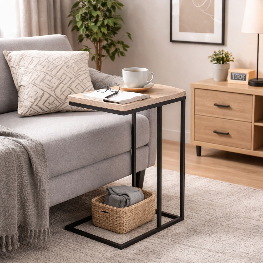 Βοηθητικό τραπέζι από μέταλλο σε μαύρο χρώμα 40x30x66