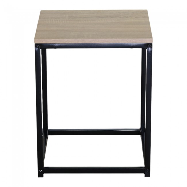Βοηθητικό τραπέζι από μέταλλο σε μαύρο χρώμα 40x40x50,1