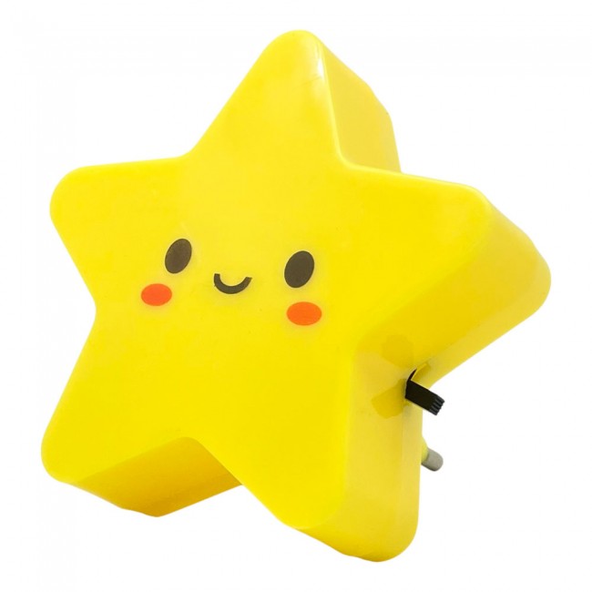 Παιδικό φωτιστικό led 0.2w "ΑΣΤΕΡΙ" σε κίτρινο χρώμα 8x8x6