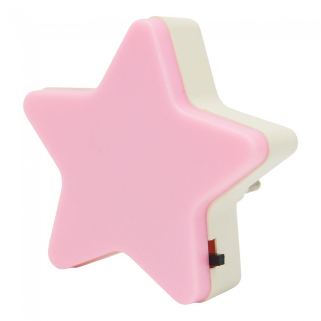 Παιδικό φωτιστικό led 0.2w "ΑΣΤΕΡΙ" σε ροζ χρώμα 8x8x6