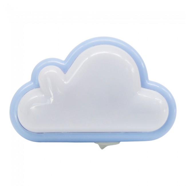 Παιδικό φωτιστικό led 0.2w "ΣΥΝΝΕΦΟ" σε λευκό/μπλε χρώμα 9,5x6x7