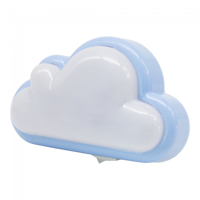 Παιδικό φωτιστικό led 0.2w "ΣΥΝΝΕΦΟ" σε λευκό/μπλε χρώμα 9,5x6x7