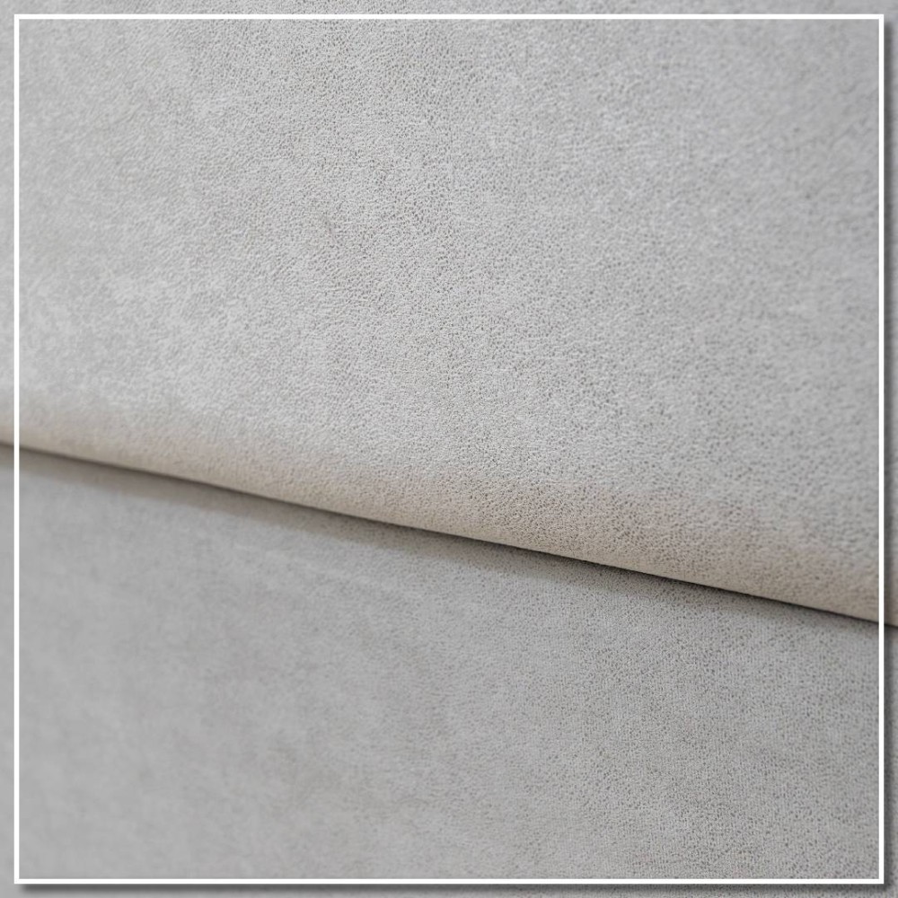 Κρεβάτι διπλό "PALERMO" από ύφασμα σε χρώμα γκρι του πάγου 150x200x92