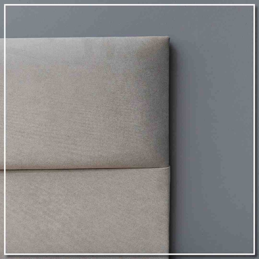 Κρεβάτι διπλό "PALERMO" από ύφασμα σε χρώμα γκρι του πάγου 150x200x92