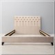 Κρεβάτι διπλό "NAPOLI" από ύφασμα σε χρώμα εκρού 160x200x120