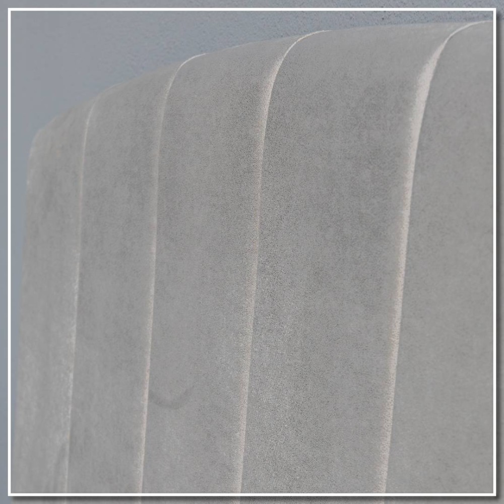 Κρεβάτι διπλό "FIRENZE" από ύφασμα σε χρώμα γκρι του πάγου 150x200x120