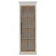 Βιτρίνα "INART" από ξύλο/γυαλί σε χρώμα λευκό/μπεζ 60x35.5x174.5