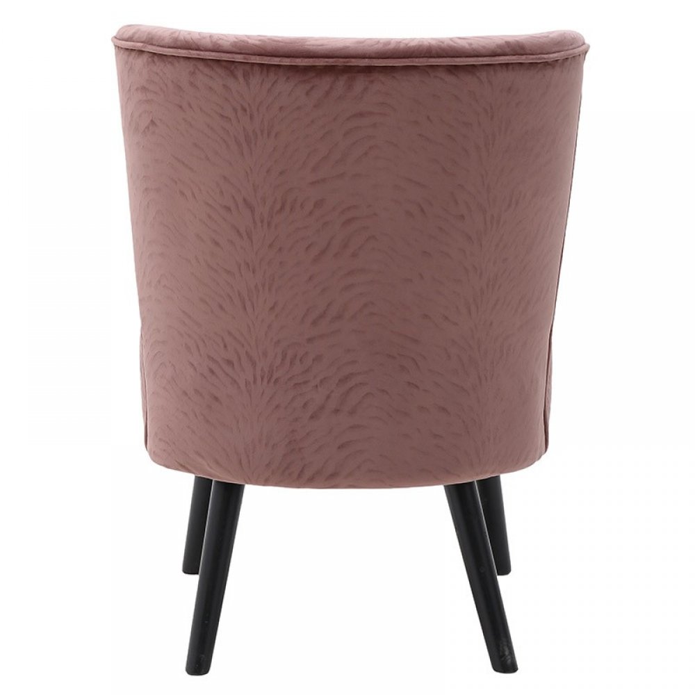Πολυθρόνα σαλονιού βελούδινη σε ροζ χρώμα 60x65x78