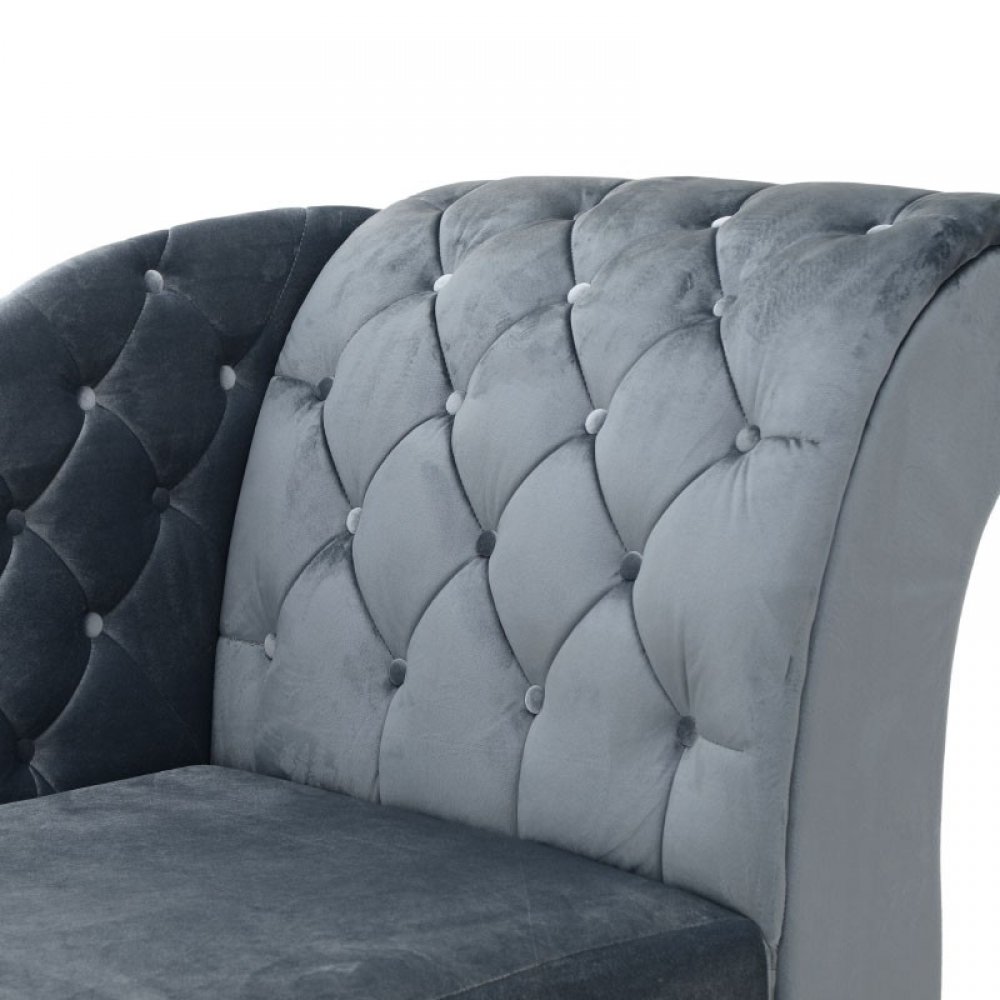 Aνάκλινδρο βελούδινο σε γκρι χρώμα 170x90x60 Aνάκλινδρο βελούδινο σε γκρι χρώμα 170x90x60