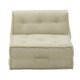 Πολυθρόνα-κρεβάτι υφασμάτινη σε εκρού χρώμα 80x80x65