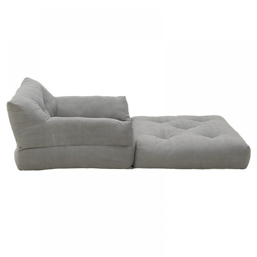 Πολυθρόνα-κρεβάτι υφασμάτινη σε γκρι χρώμα 90x80x60