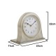Επιτραπέζιο ρολόι από πλαστικό σε αντικέ κρεμ χρώμα 23x11x22