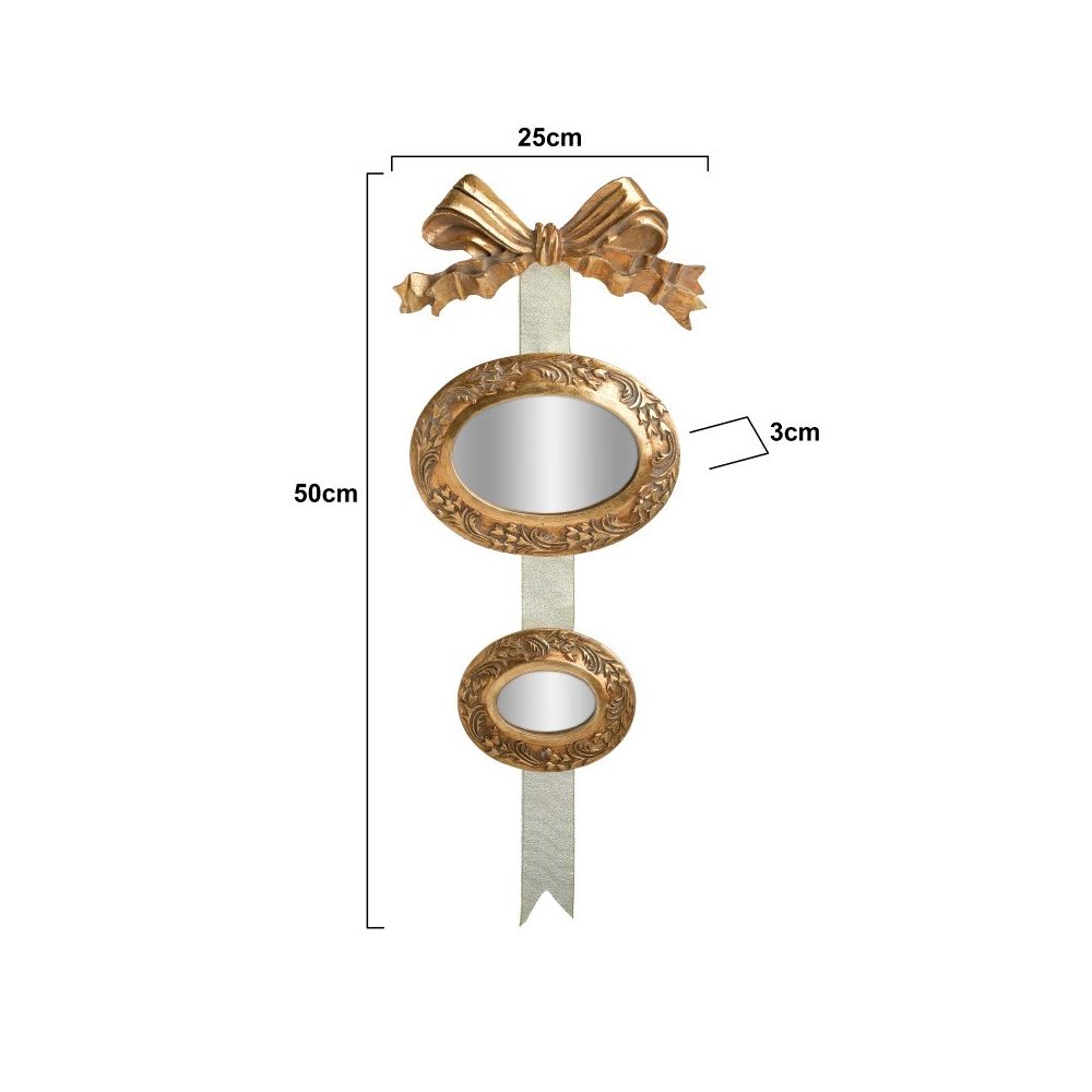 Καθρέπτης τοίχου "RESIN" σε χρυσό χρώμα 21x2x45