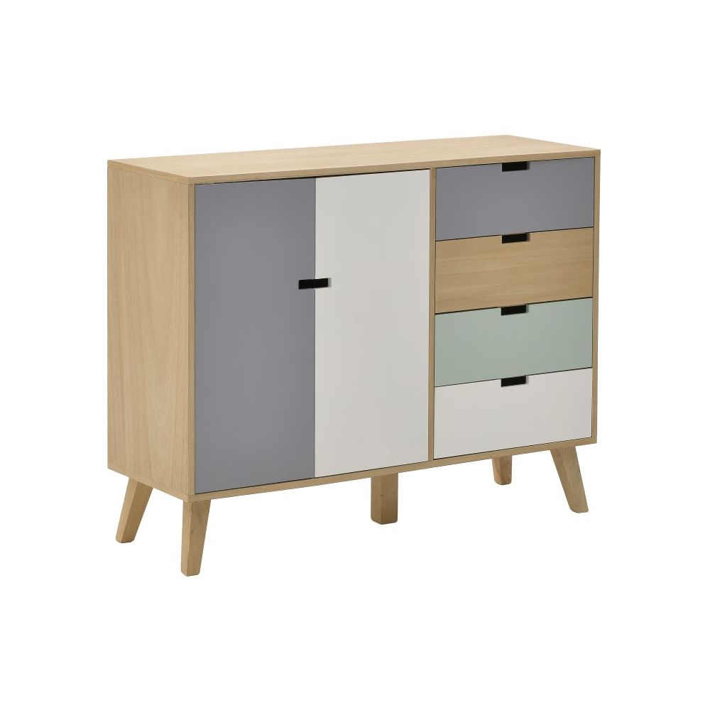 Συρταριέρα/ντουλάπι από ξύλο πολύχρωμη 110x36x85