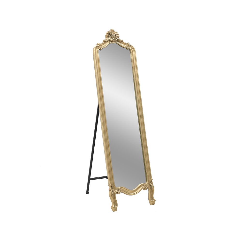 Καθρέπτης επιδαπέδιος από PU σε χρυσό χρώμα 44x5x167