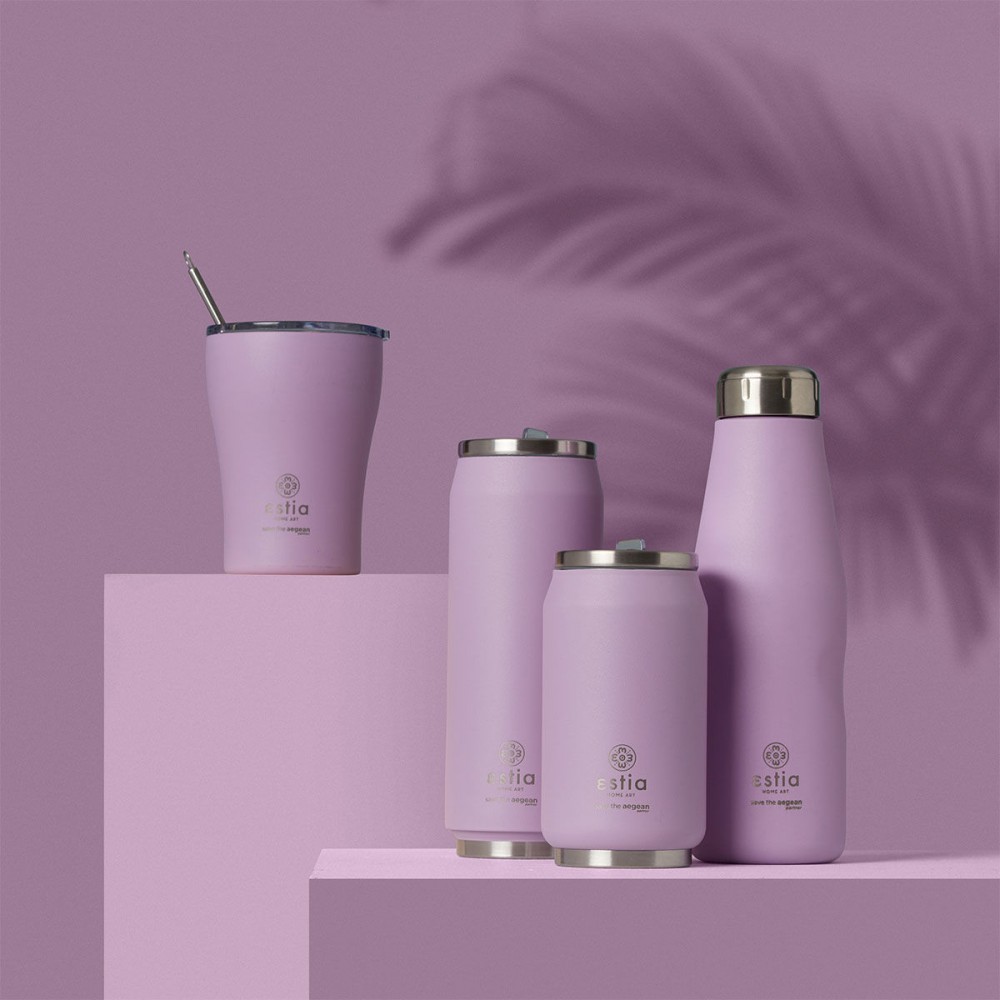 Θερμός travel cup "LAVENDER PURPLE" Save the Aegean  500ml