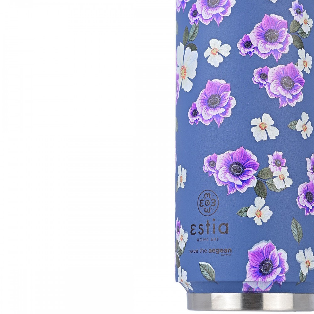 Θερμός travel cup "GARDEN BLUE " Save the Aegean 500ml