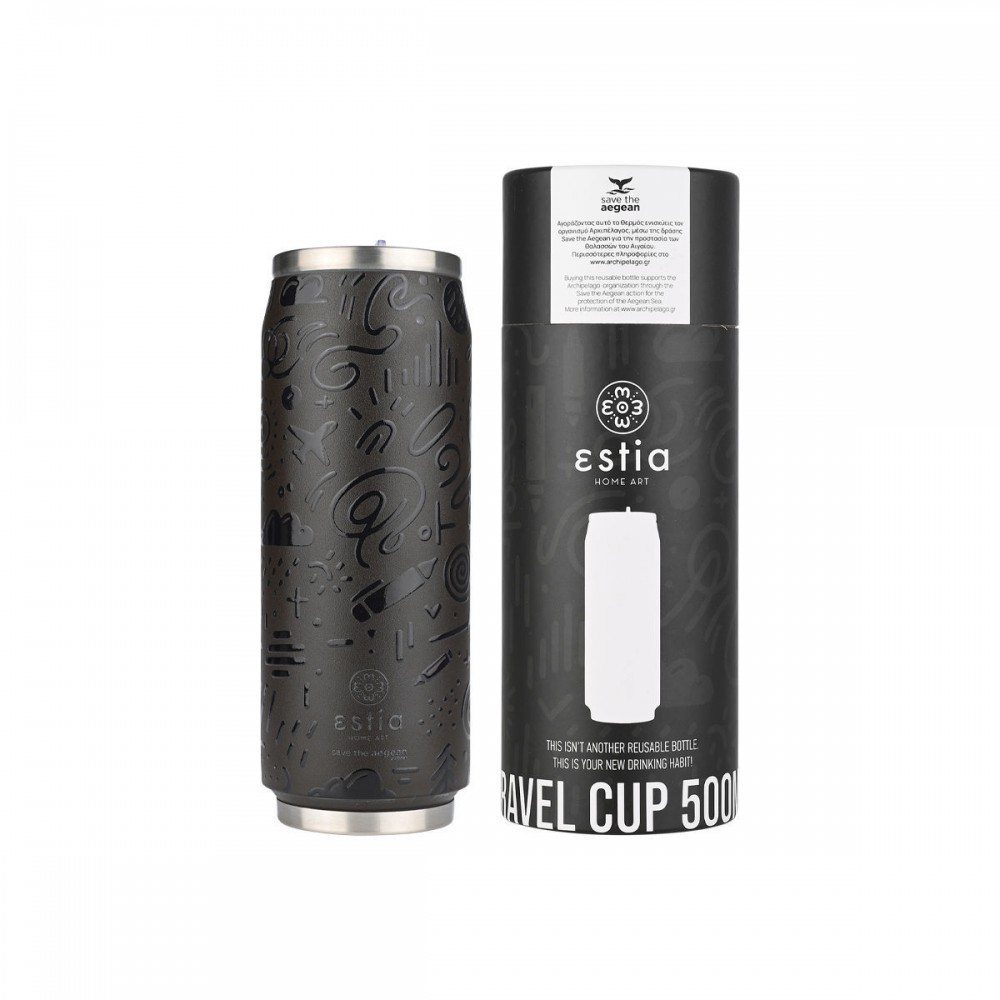 Θερμός travel cup "NOIR ECHO " Save the Aegean 500ml