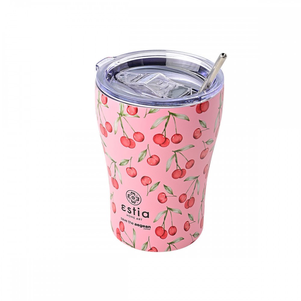 Θερμός coffee mug "CHERRY ROSE" Save the Aegean 350ml