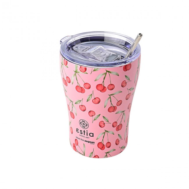 Θερμός coffee mug "CHERRY ROSE" Save the Aegean 350ml