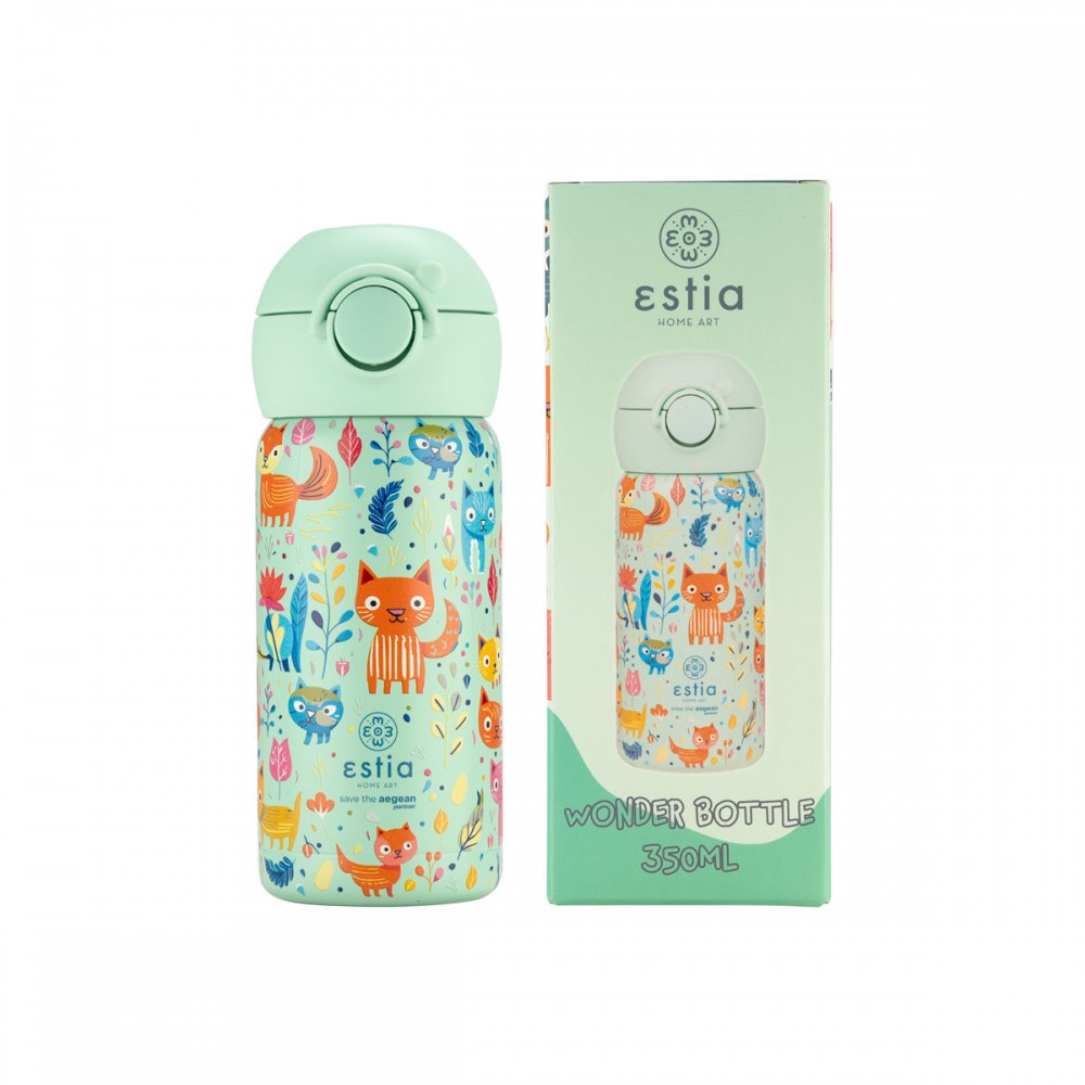 Θερμός παιδικός wonder bottle "FELINE FOLIAGE " Save the Aegean 350ml