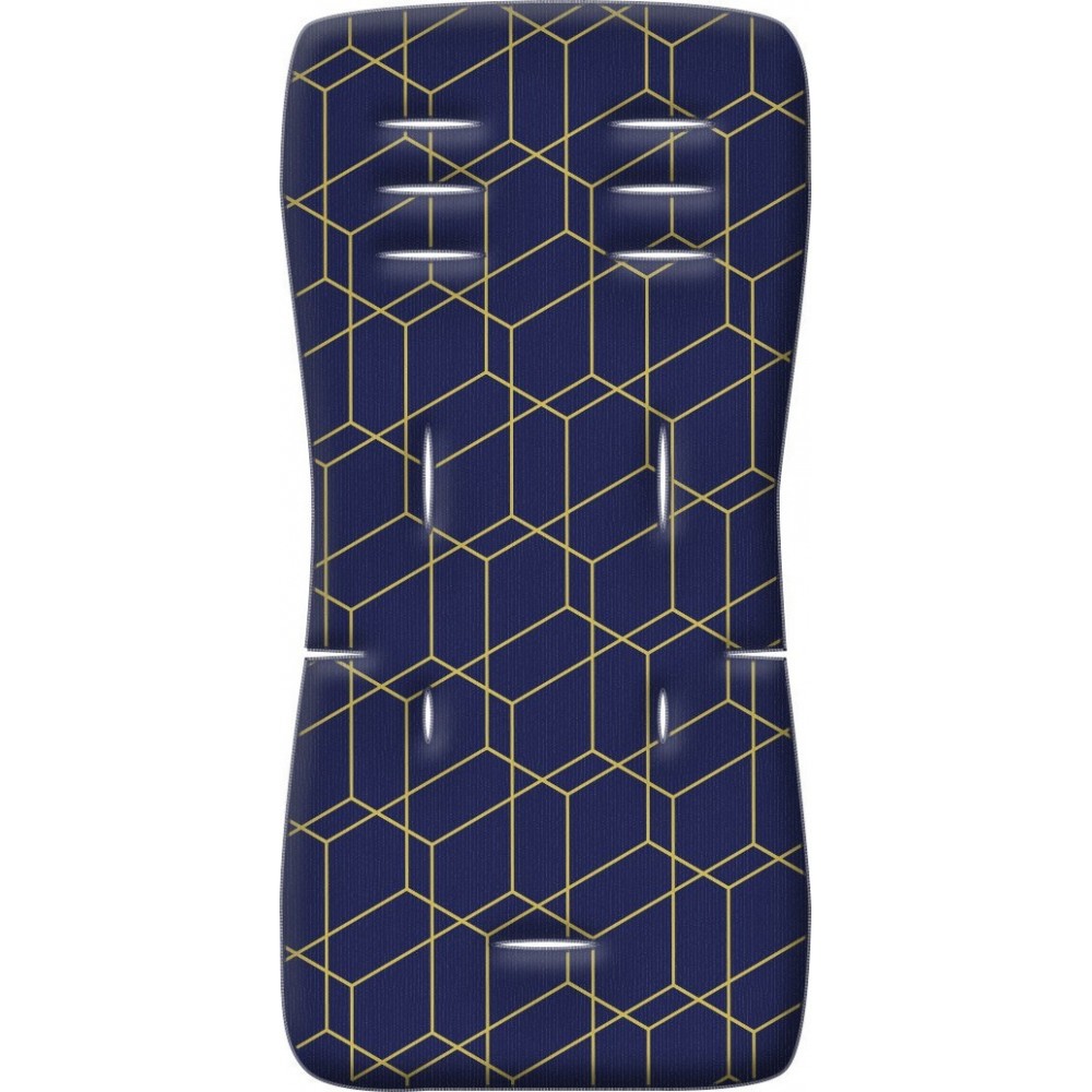 Στρώμα καροτσιού "MEMORY FOAM" honeycomb blue