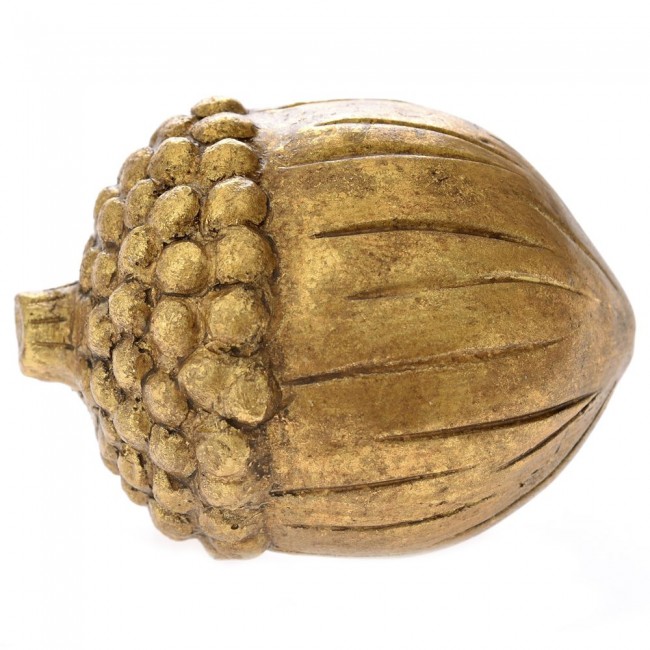 Διακοσμητικό βελανίδι κεραμικό σε χρυσό χρώμα Φ11x15