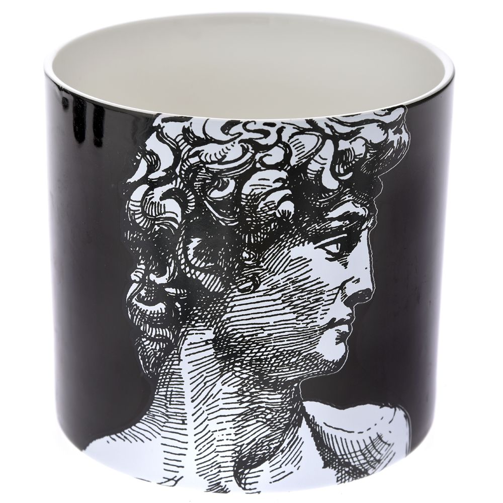 Κασπώ κεραμικό σε ασπρόμαυρο χρώμα Φ16x15