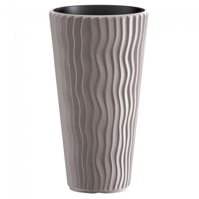 Κασπώ "SANDY SLIM" από πλαστικό σε μπεζ χρώμα Φ40x71