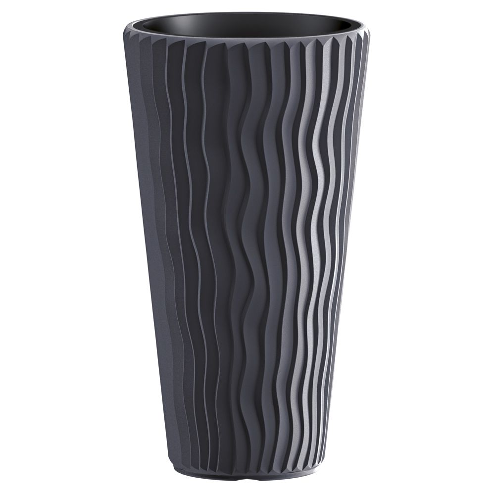 Κασπώ "SANDY SLIM" από πλαστικό σε ανθρακί χρώμα Φ40x71