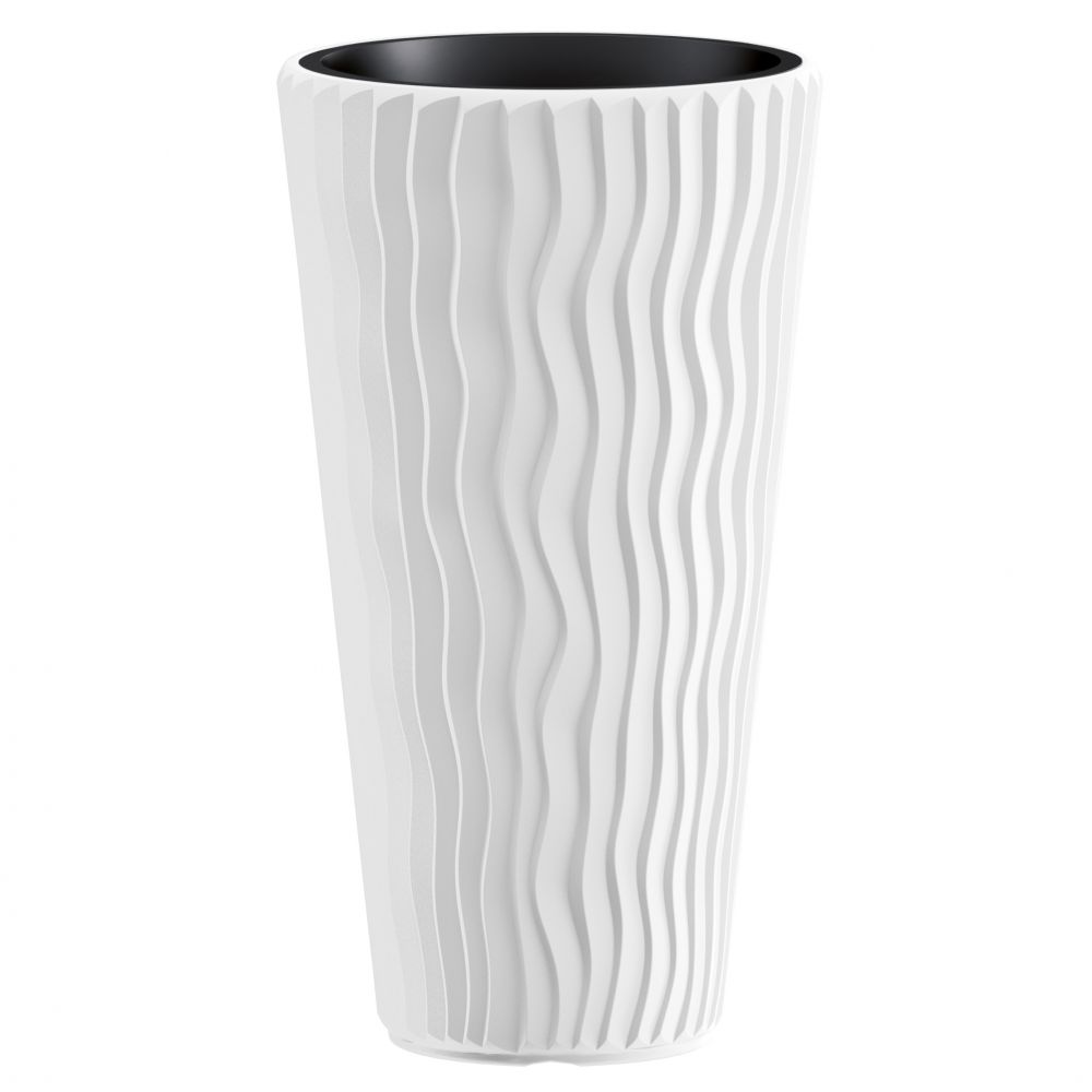 Κασπώ "SANDY SLIM" από πλαστικό σε λευκό χρώμα Φ36x62