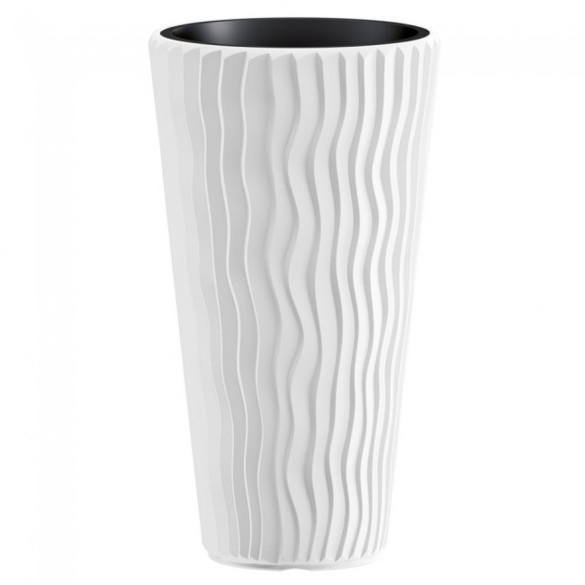 Κασπώ "SANDY SLIM" από πλαστικό σε λευκό χρώμα Φ36x62