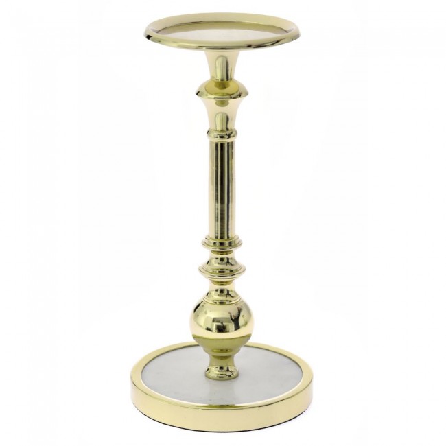 Κηροπήγειο από μέταλλο σε χρυσό χρώμα Φ11x22