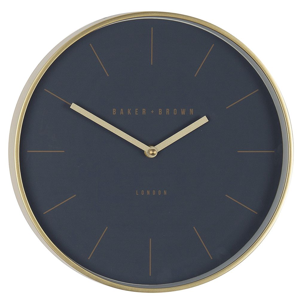 Ρολόι τοίχου σε χρώμα μπλε Φ30