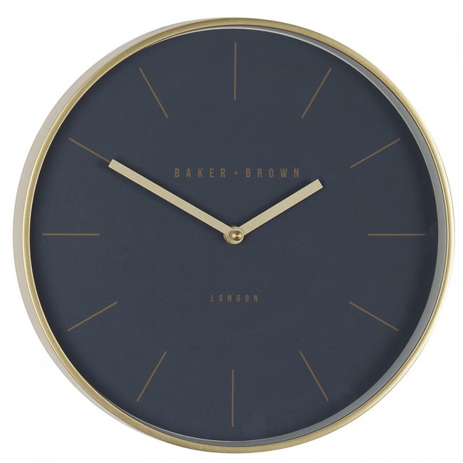 Ρολόι τοίχου σε χρώμα μπλε Φ30