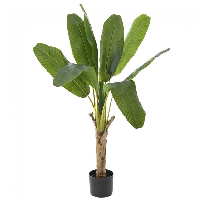 Δέντρο μπανανιά τεχνητό σε μαύρη πλαστική γλάστρα