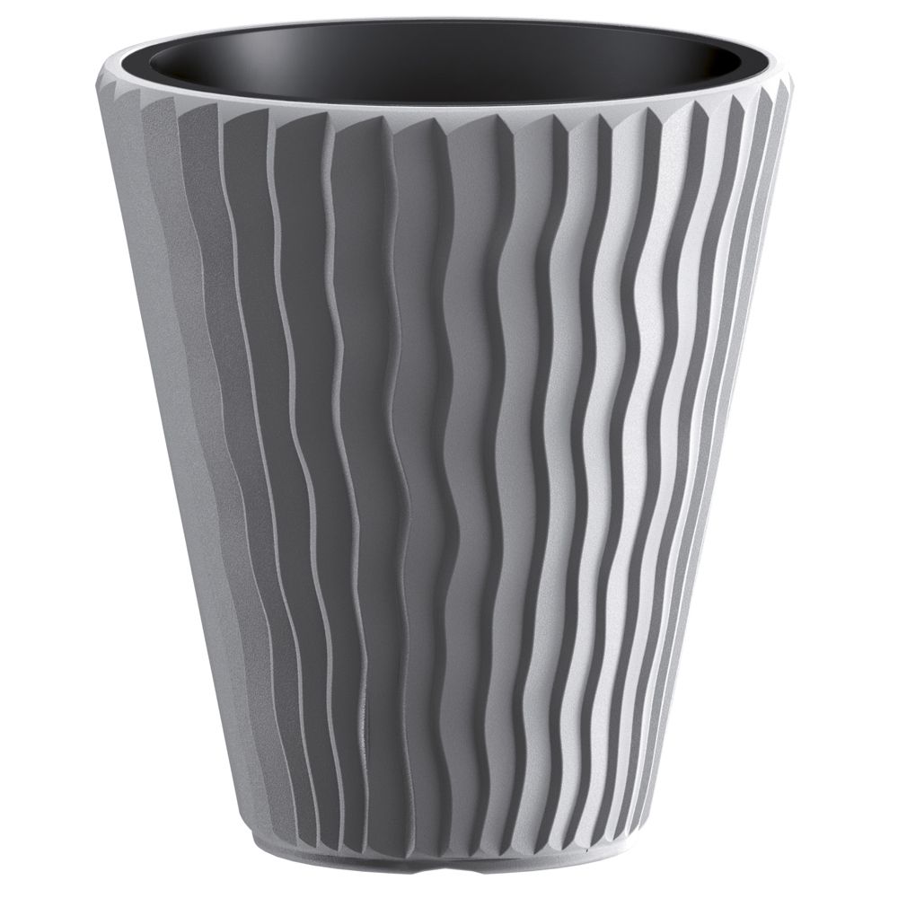 Κασπώ "SANDY" από πλαστικό σε γκρι χρώμα Φ40x44