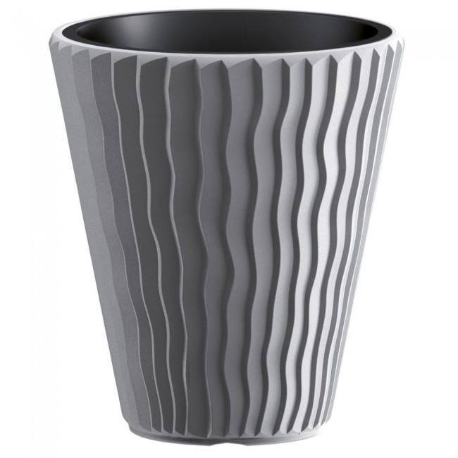 Κασπώ "SANDY" από πλαστικό σε γκρι χρώμα Φ40x44