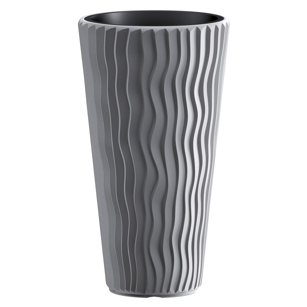 Κασπώ "SANDY SLIM" από πλαστικό σε γκρι χρώμα Φ40x71