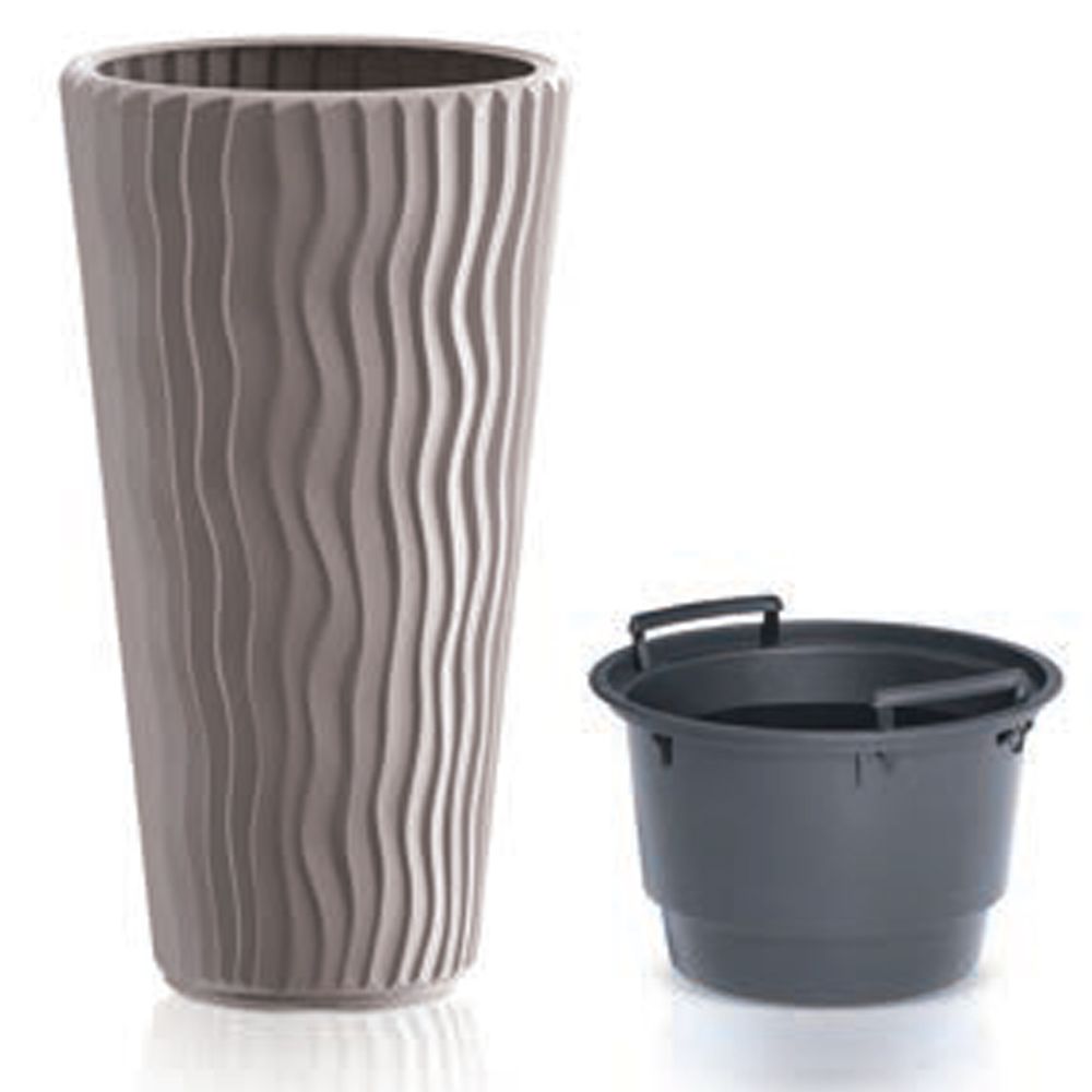 Κασπώ "SANDY SLIM" από πλαστικό σε γκρι χρώμα Φ40x71