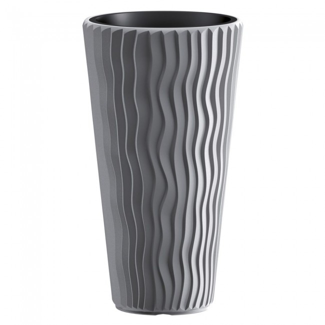 Κασπώ "SANDY SLIM" από πλαστικό σε γκρι χρώμα Φ40x71