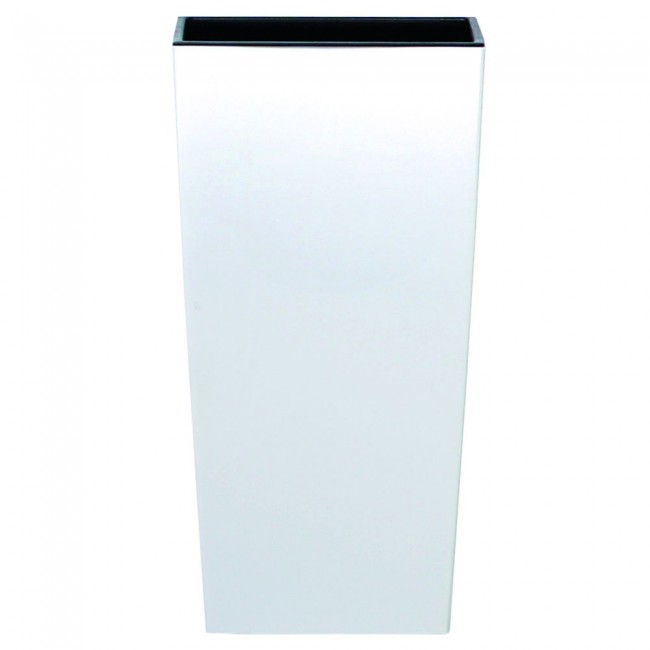 Κασπώ "URBI SQUARE" από πλαστικό σε λευκό χρώμα 40x40x76