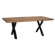 Τραπέζι τραπεζαρίας από ξύλο/μέταλλο σε καφέ/μαύρο χρώμα 200x100x78